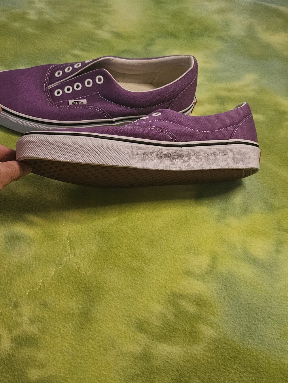 Vans Purple Slip-On Style Canvas Sneakers - Picture 9 of 10